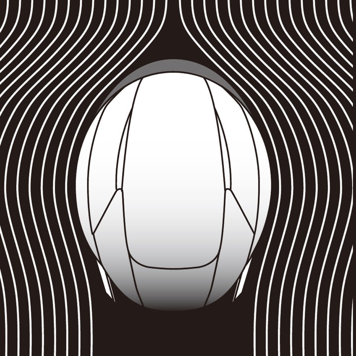 Airflow around a helmet with the Wake Stabilizer, seen from the front