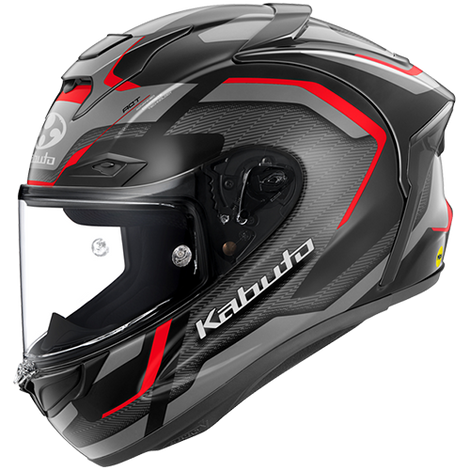OGK Kabuto F-17 GP MIPS | ZESTAL Flat Black Red | Full Face Helmet