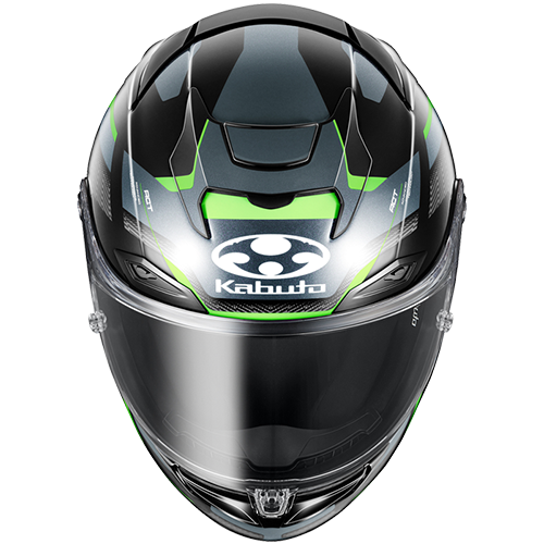 black and green motorcycle helmets OGK Kabuto F-17 GP MIPS | ZESTAL Black Green Helmet