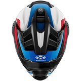 Kabuto Block Motorcycle helmet with red, white, and blue design on a white background