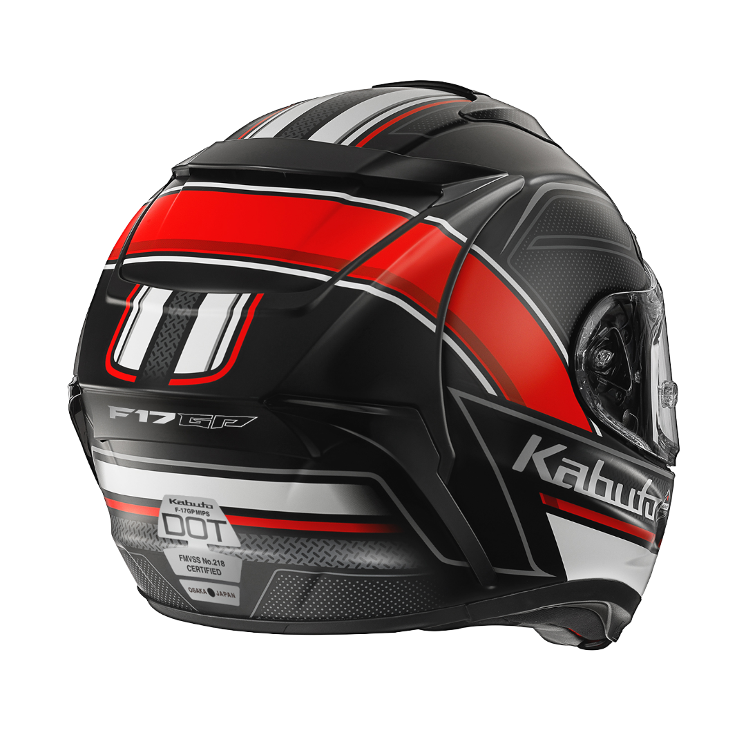 OGK Kabuto F-17 GP MIPS | FORTE Flat Black Red | Full Face Helmet