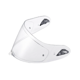 Clear F-17 motorcycle visor on a white background