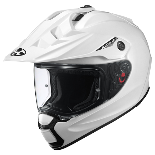 GEOSYS White Metallic helmet with clear visor on a white background