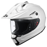 GEOSYS White Metallic helmet with clear visor on a white background