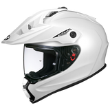 GEOSYS White Metallic helmet with clear visor on a white background