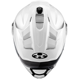 GEOSYS White Metallic helmet with clear visor on a white background