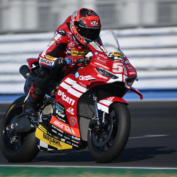 Michele Pirro's No. 51 Ducati on track