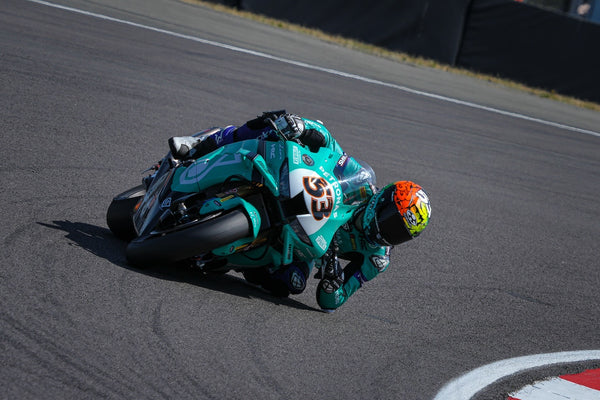 The No. 53 Petronas bike cornering