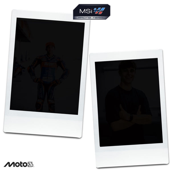 MSI Racing Team graphic with two photo frames