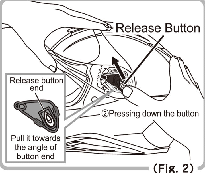 Press the release button and pull